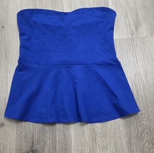 NWT Express Strapless Blue Top Size Medium